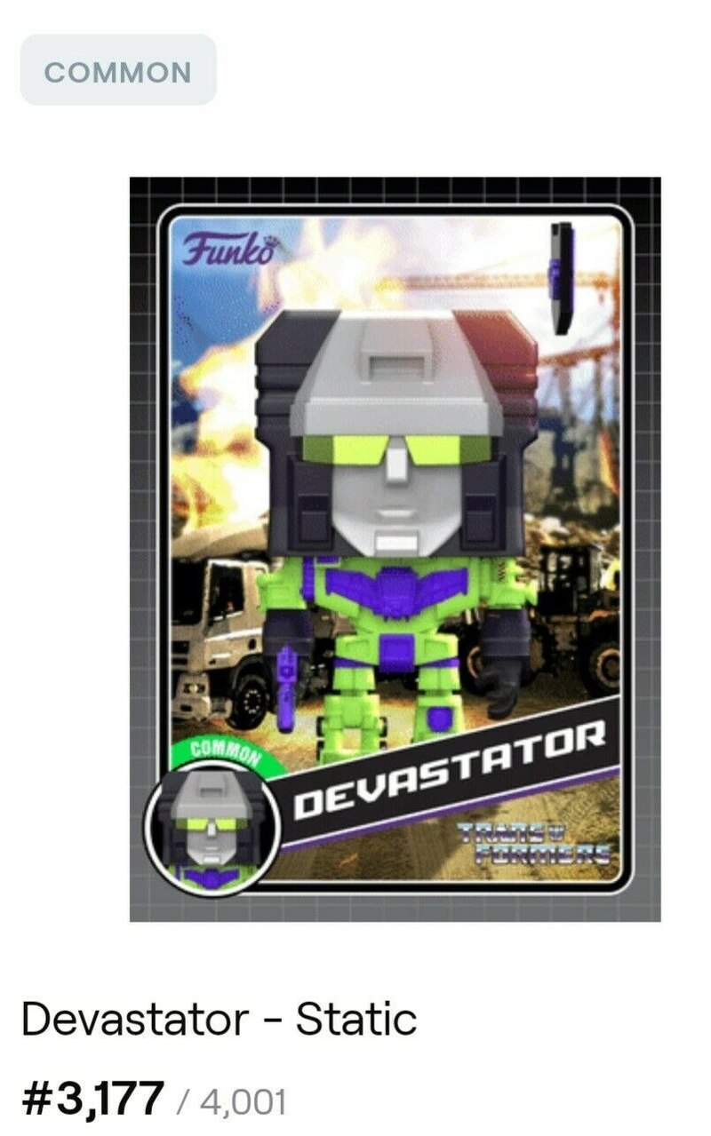 Devastator 2024 nft transformer Funko Pop